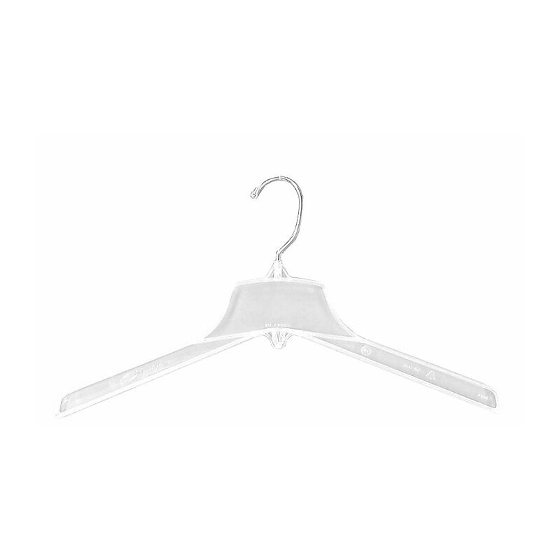 Nahanco Heavy Weight Plastic Clothes Hangers, Clear, 100/Pack (9705) image 1