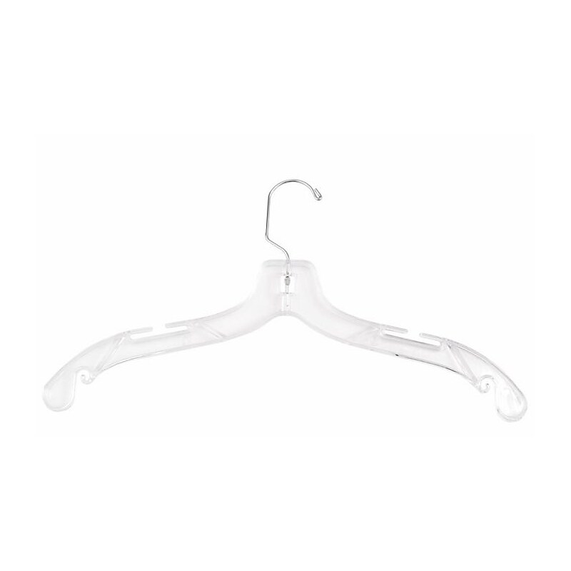 Nahanco 19" Heavy Weight Dress Hanger, Clear, 100/Pack (900) image 1