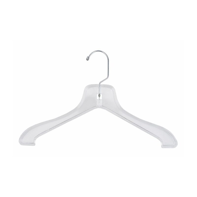 Nahanco Super Heavy Weight Plastic Clothes Hangers, Clear, 100/Pack (714) image 1