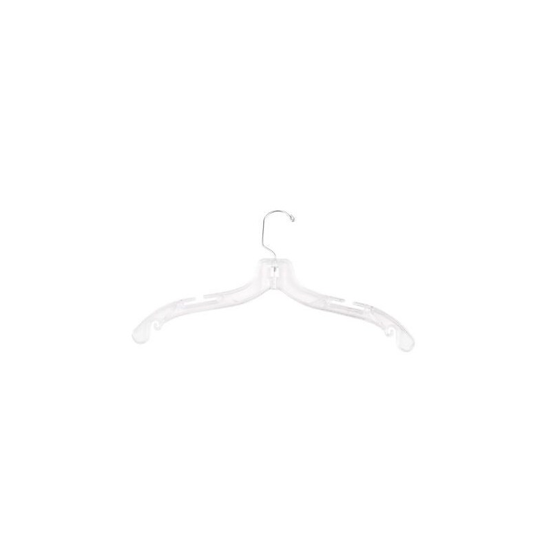 Nahanco 17" Plastic Jumbo Weight Dress Hanger, Clear, 100/Pack  (405) image 1