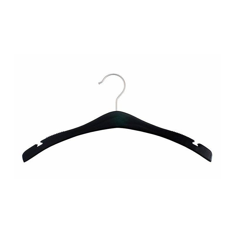 Nahanco 17" Wood Signature Top Hanger, Low Gloss Black, 100/Carton (30217) image 1