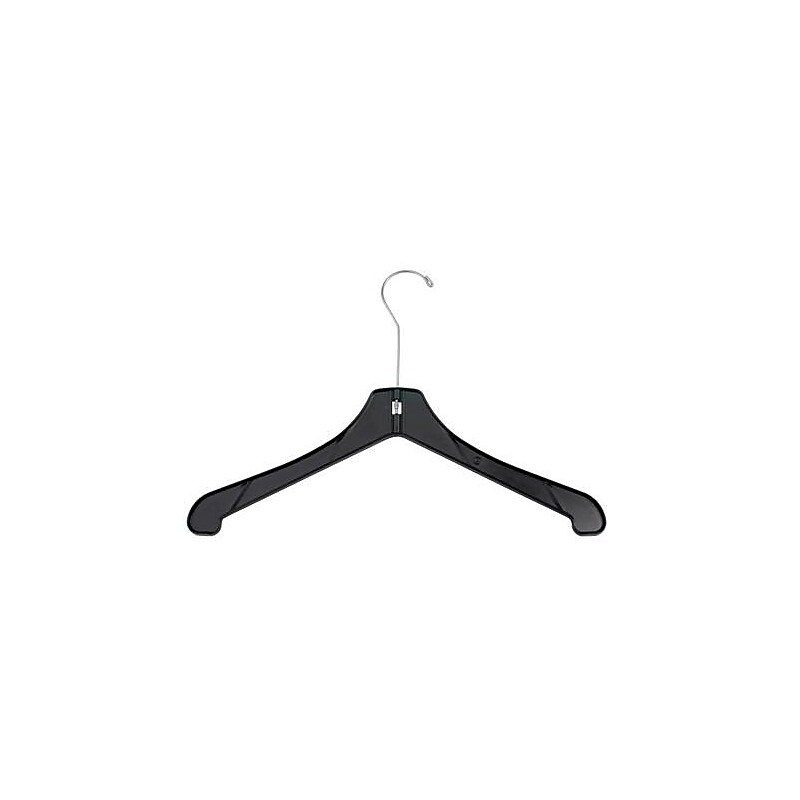 Nahanco Heavy Weight Plastic Clothes Hangers, Black, 100/Pack (2700LH) image 1