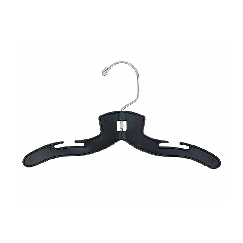 Nahanco Heavy Weight Infant Plastic Clothes Hangers, Black, 100/Pack (2410) image 1