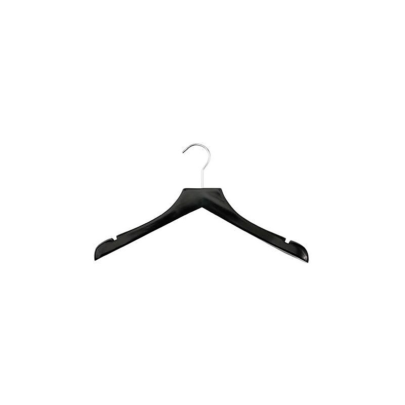 Nahanco Concave Wood Clothes Hangers, Black, 24/Pack (23417) image 1