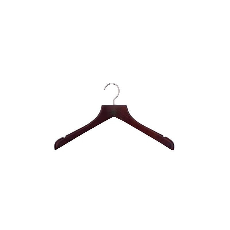 Nahanco Concave Wood/Veneer Clothes Hangers, Mahogany, 24/Pack (23317) image 1