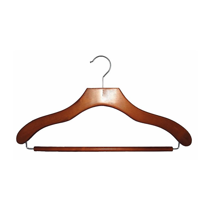 NAHANCO Wood Contemporary Suit Hanger, Cherry, 100/Pack (2007-21C) image 1