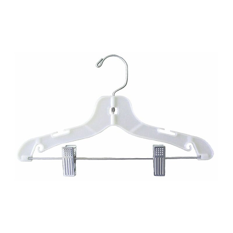 Nahanco Super Heavy Weight Plastic Clothes Hangers, White, 100/Pack (1412RC) image 1