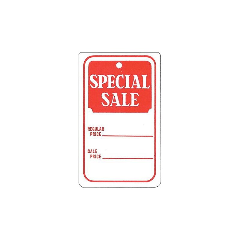 Nahanco 2 7/8" Special Sale Tag, Red/White, 1000/Box (200) image 1
