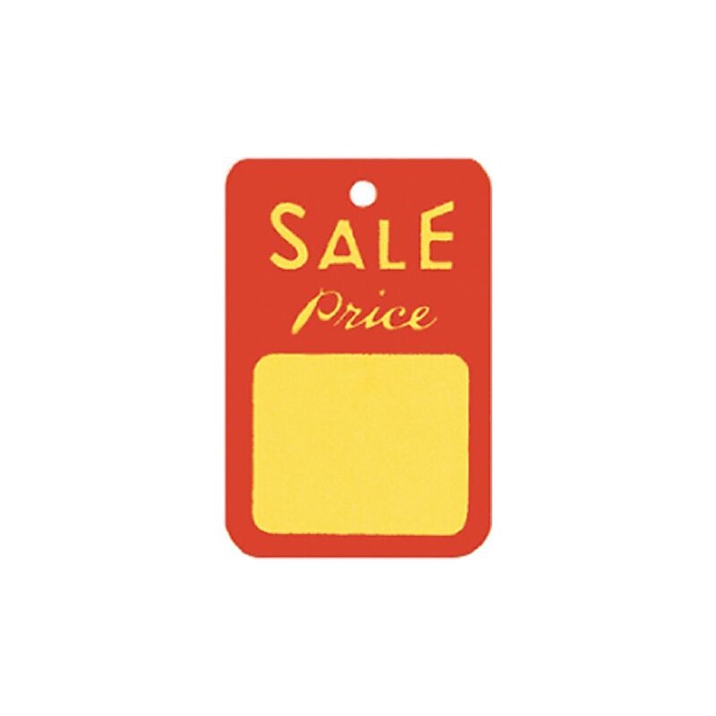 Nahanco 1 7/8" Strung Sale Tag, Red/Yellow, 1000/Carton (316CS) image 1