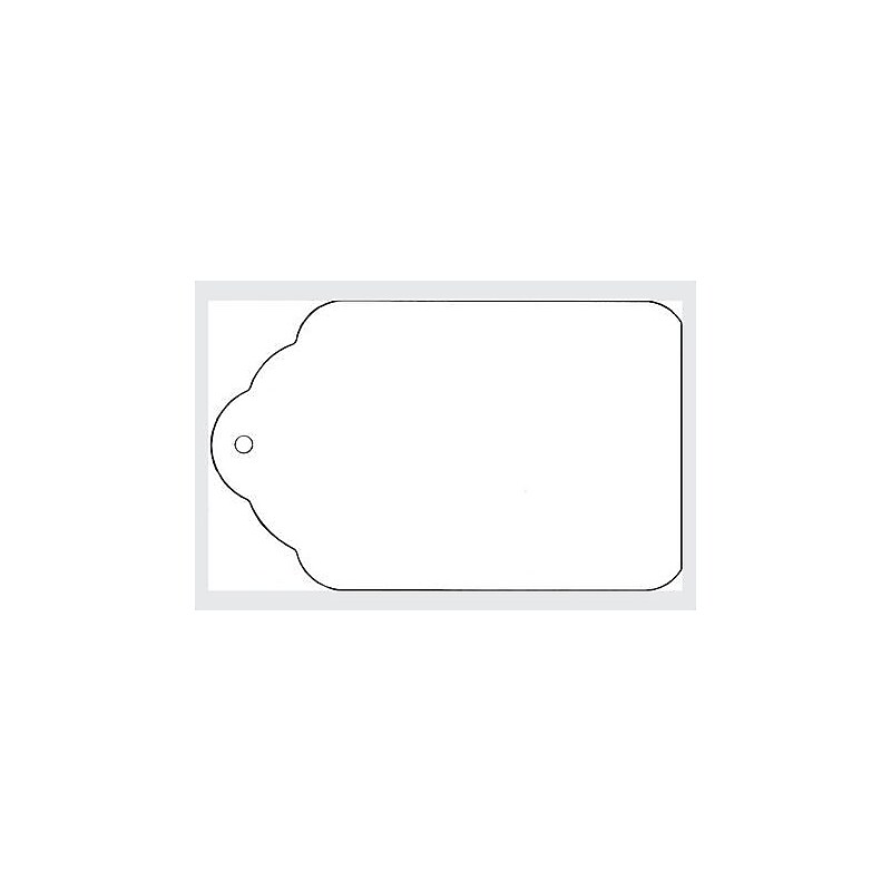Nahanco 1 1/2" Blank Merchandise Tag, White, 1000/Box (4NS) image 1