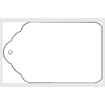 NAHANCO 1" x 1 1/2" Strung All Purpose Merchandise Tag, White, 1000/Pack