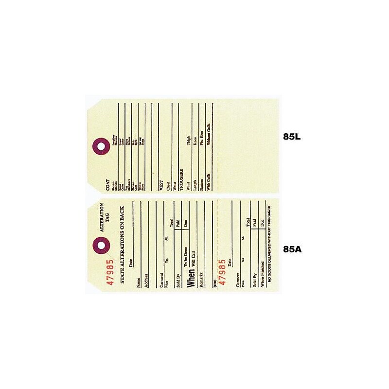 NAHANCO 3 1/2" x 6 1/4" Deluxe Layaway Tag, Manila image 1