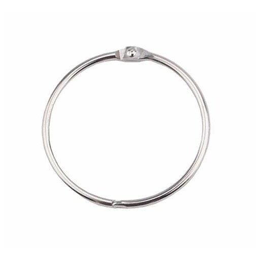 NAHANCO Metal Display Ring, 2.25" Capacity, Silver, 100/Pack
