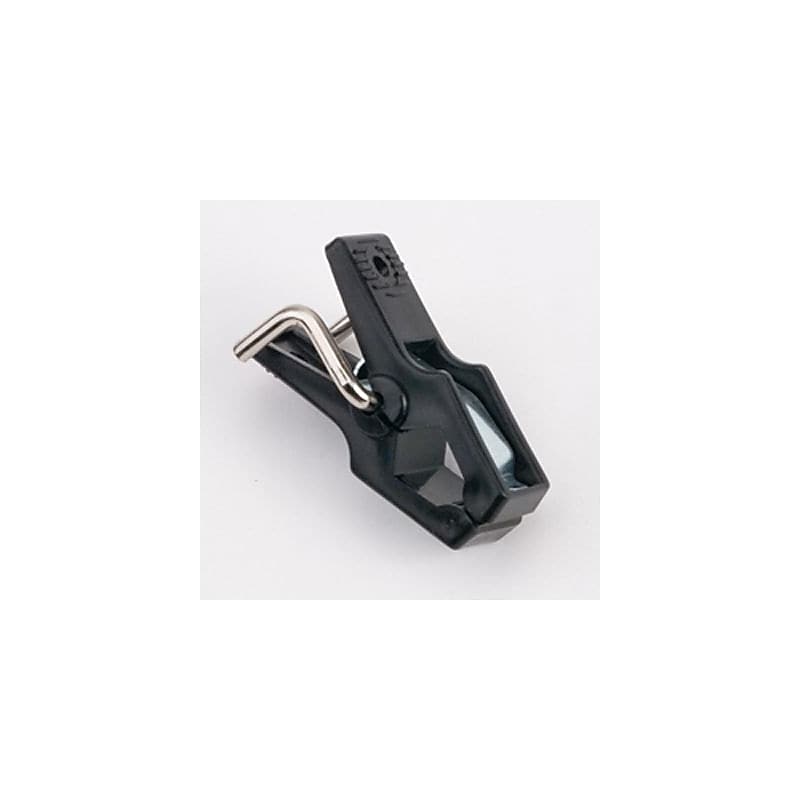 NAHANCO 2" Plastic Long Slatwall Panel Clip, Black, 100/Pack image 1