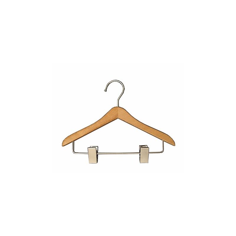 Nahanco 8" Wood Mini Hanger With Clips, 100/Box (MINI8RC) image 1