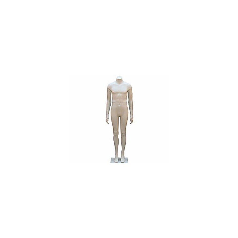 68 Headless Male Mannequin, Milky White