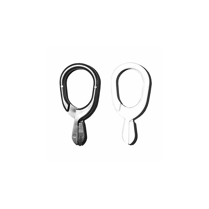 Nahanco Ring Clip Plastic Clips, White, 100/Pack (RCW100) image 1