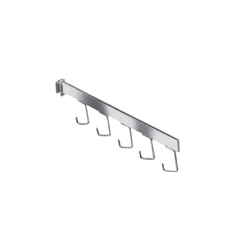 Nahanco 5-Hook Rectangular Tubing Waterfall, Chrome (RH5H) image 1