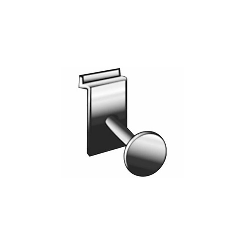 Slatwall Single Garment Hook, Chrome, 3", Each (SWFRC) image 1