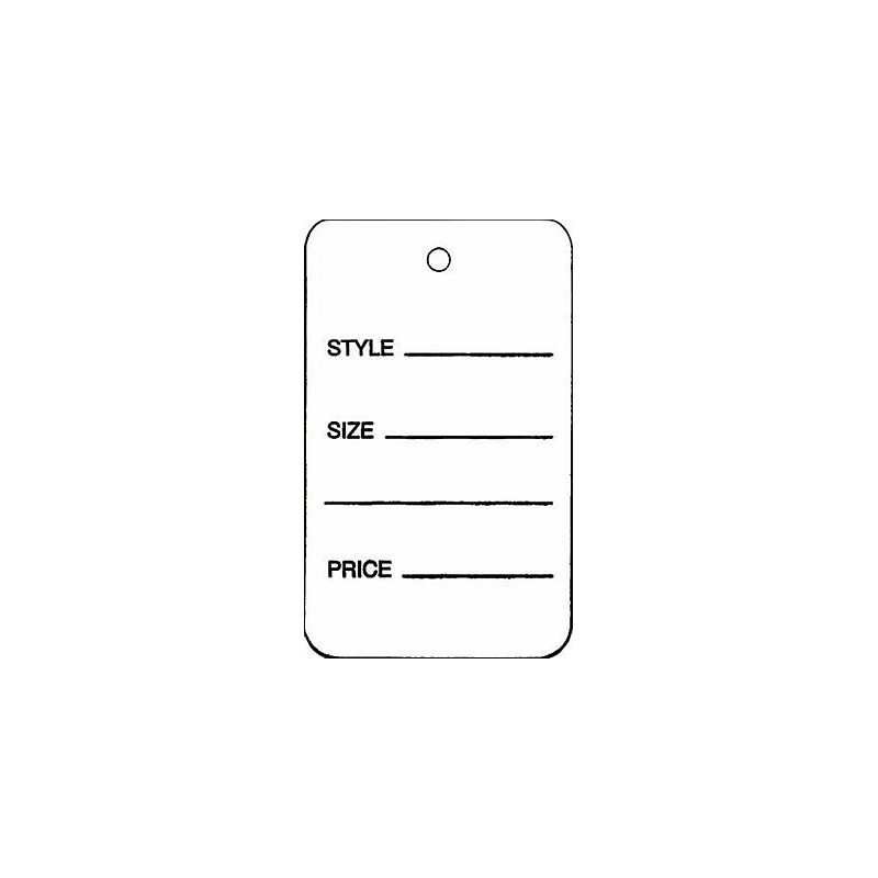 NAHANCO 1 3/4" x 2 7/8" Large Unstrung All Purpose Tag, White image 1