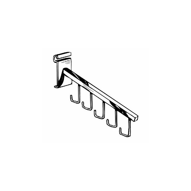 NAHANCO Square Tubing 5 Hook Waterfall, White (WTE5H) image 1