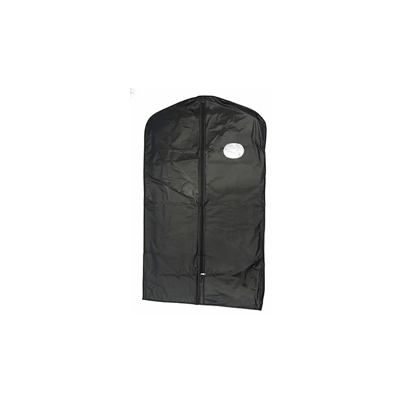 Nahanco 40" Polypropylene Garment Bags, Black, 100/Pack (UV340BB) image 1