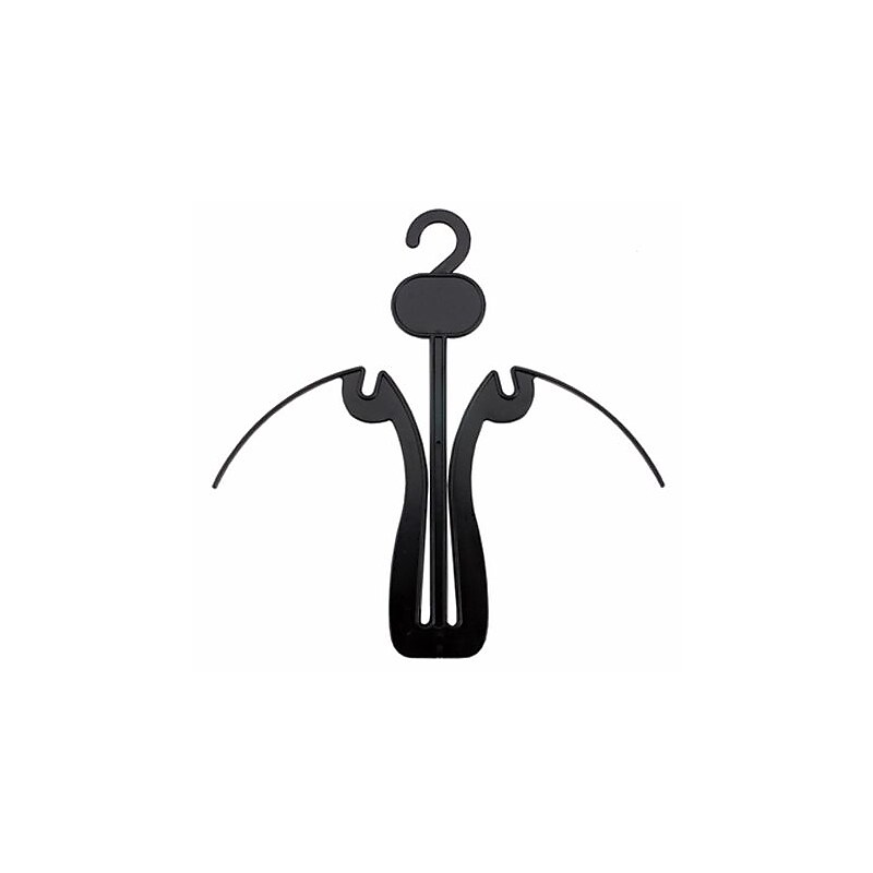NAHANCO 7 1/4" Plastic Sandal Hanger, Black, 500/Pack image 1