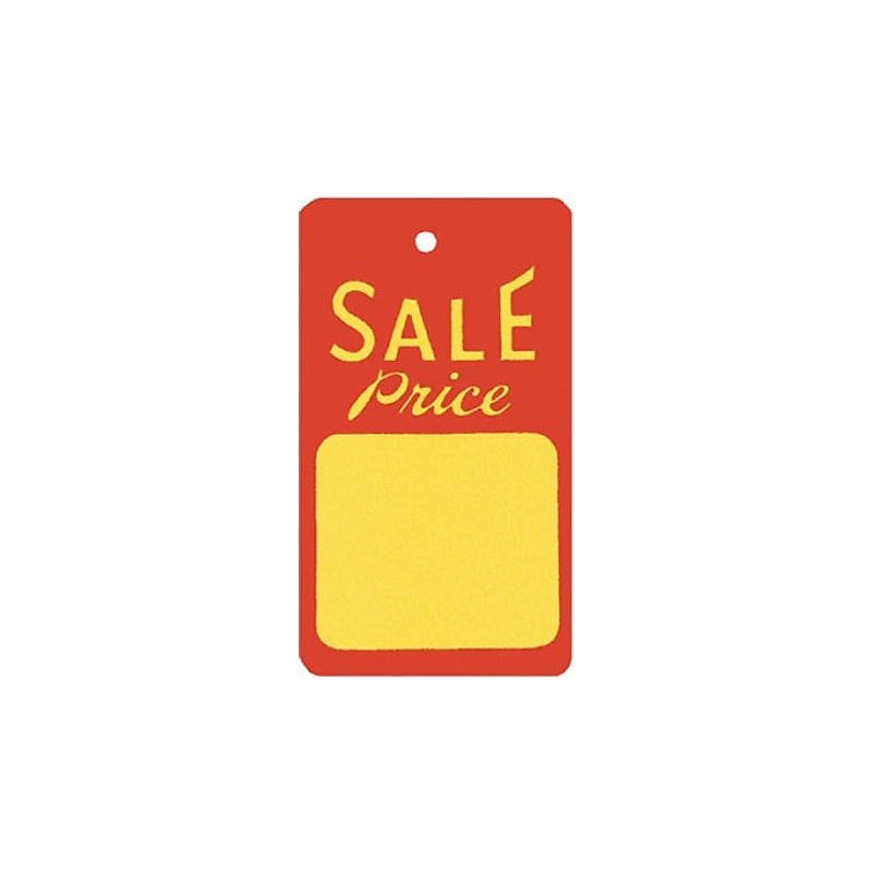 Nahanco 2 7/8" Unstrung Sale Tag, Red/Yellow, 1000/Carton (328C) image 1