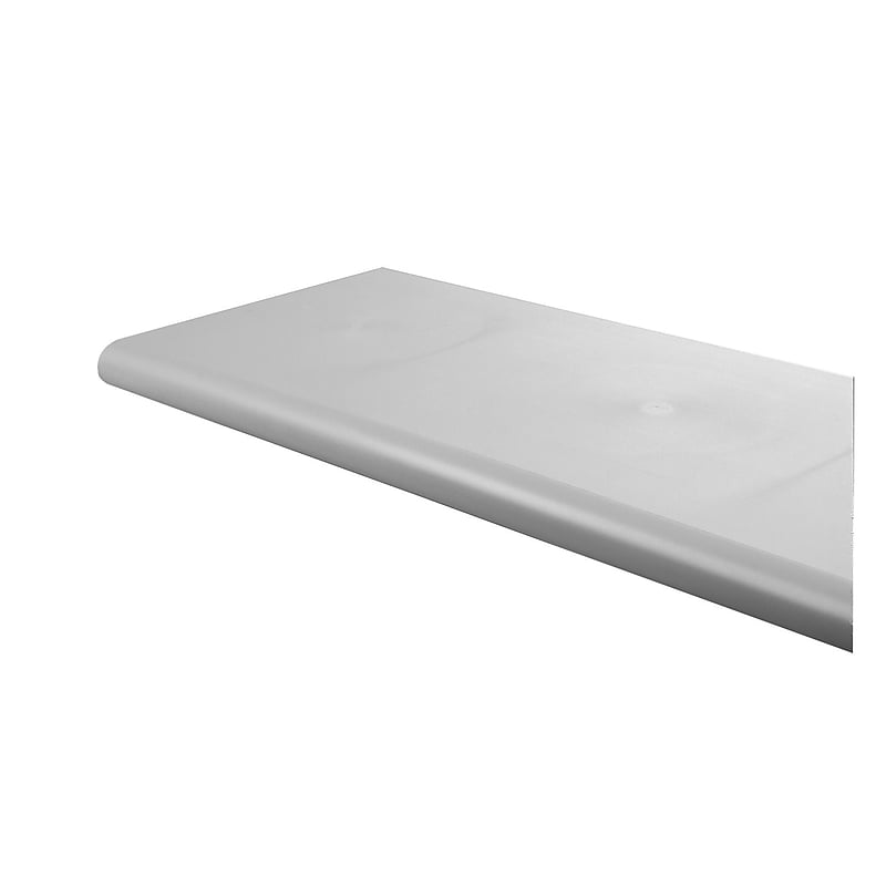 Econoco DA448/GY Duron Polystyrene Bullnose Shelf, Open Bottom, 15" x 48", Gray, 4/Pack image 1