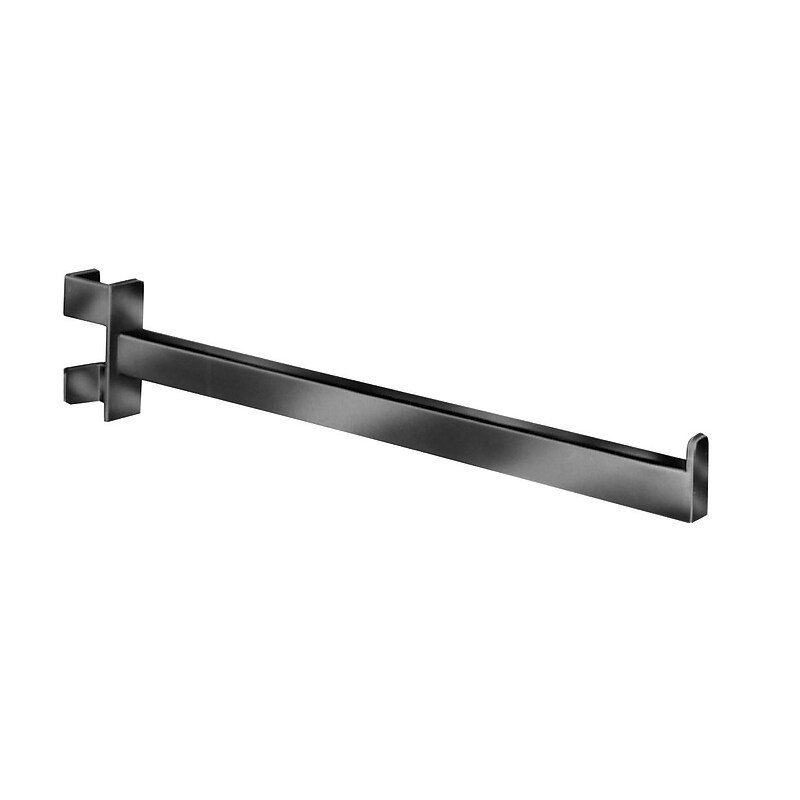 Econoco TV/ER 12" Twist-On Rectangular Straight Arm Faceout for Square Tubing Rack, Metal, Chrome image 1