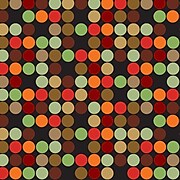 Shamrock 24"W Modern Dots Gift Wrap, Black/Green/Brown/Ochre/Orange/Red
