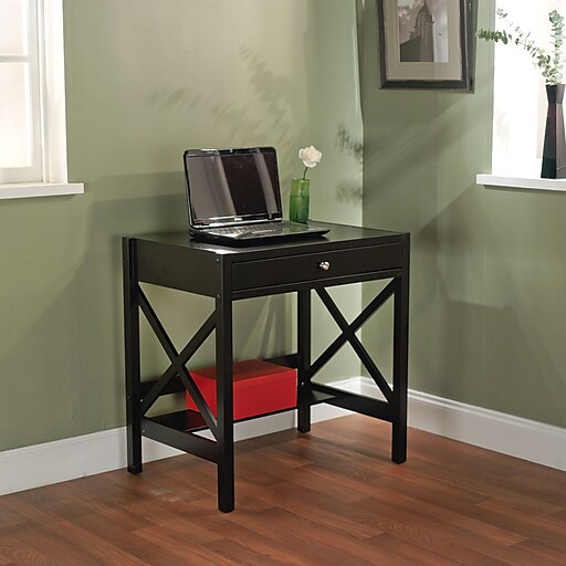 TMS Wood X Writing Desk, Black at Staples