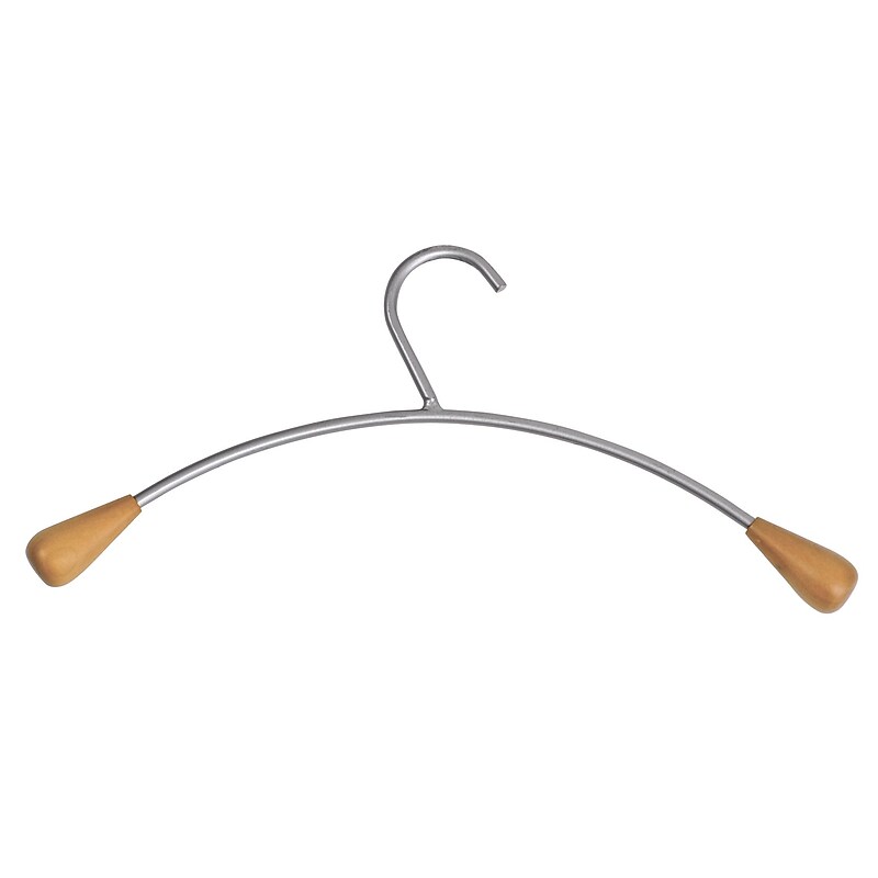Alba Metal & Wood Coat Hanger, Gray/Mahogany (PMCIN6) image 1