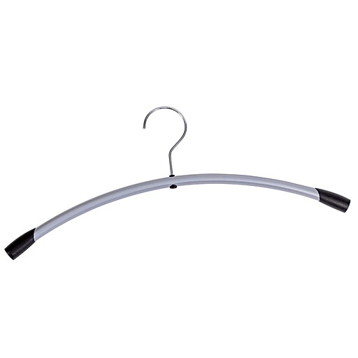 Alba Metallic Coat Hanger, Gray/Black Staples