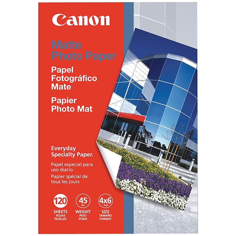 Canon Matte Photo Paper, 4" x 6", 120 Sheets/Pack (CND7981A014) image 1