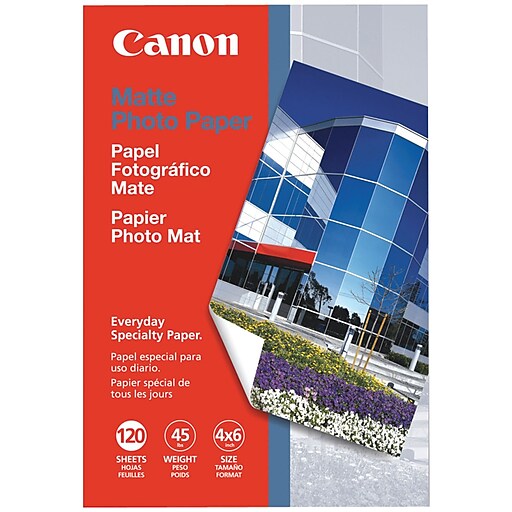 Canon Matte Photo Paper, 4 x 6, 120 Sheets/Pack (CND7981A014)
