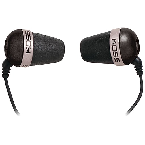 Koss Plug Earbuds, Black Staples