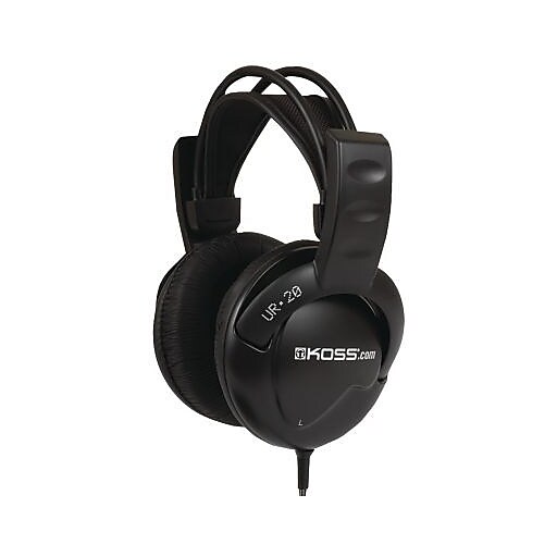 Koss UR20 OverEar Full Size Headphone, Black Staples