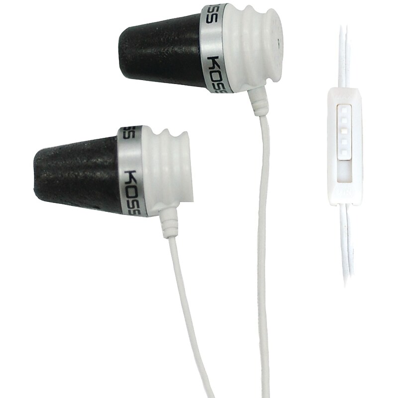 Koss Pathfinder Noise-Isolating Earbuds, Black/White image 1