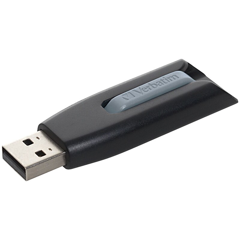 Verbatim Superspeed 16GB USB 3.0 Type A Flash Drive, Black and Gray (49172) image 1