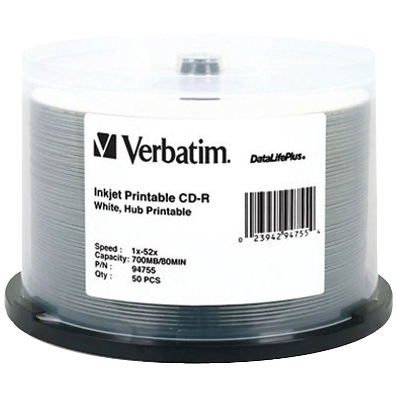 Verbatim VTM94755 700 MB CD-R Spindle, 50/Pack image 1