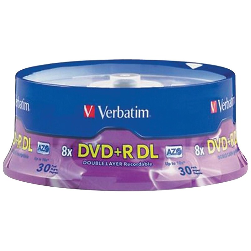 Verbatim 96542 8x DVD+R Spindle, 30/Pack image 1