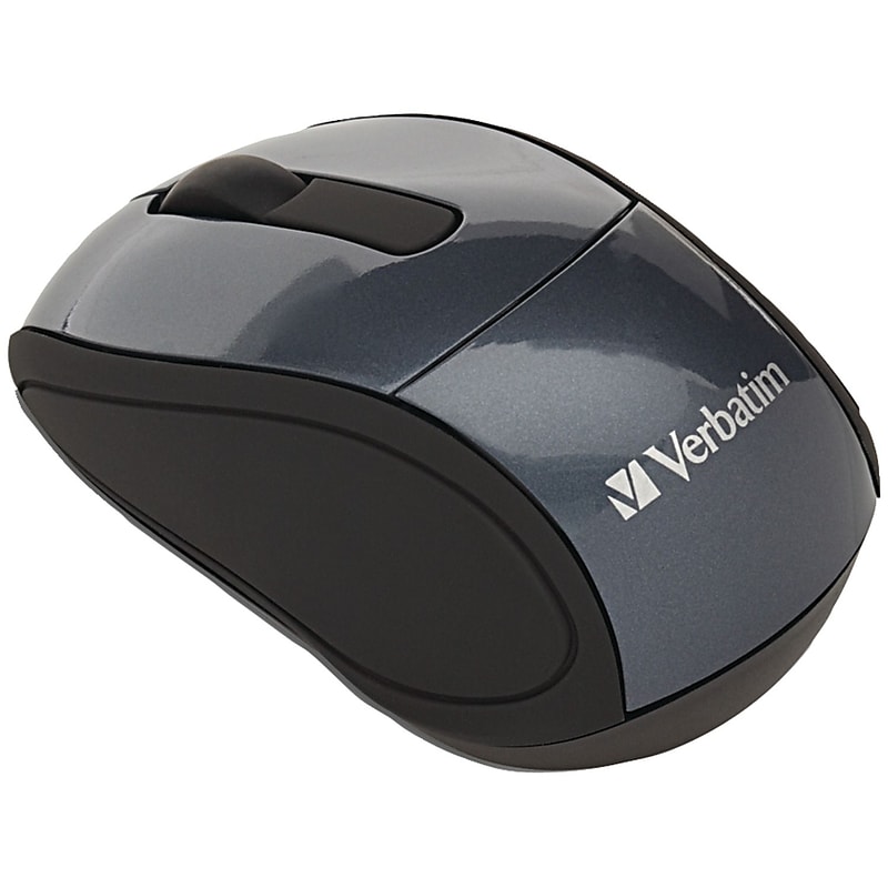 Verbatim Mini Travel Wireless Ambidextrous Optical USB Mouse, Graphite (97470) image 1