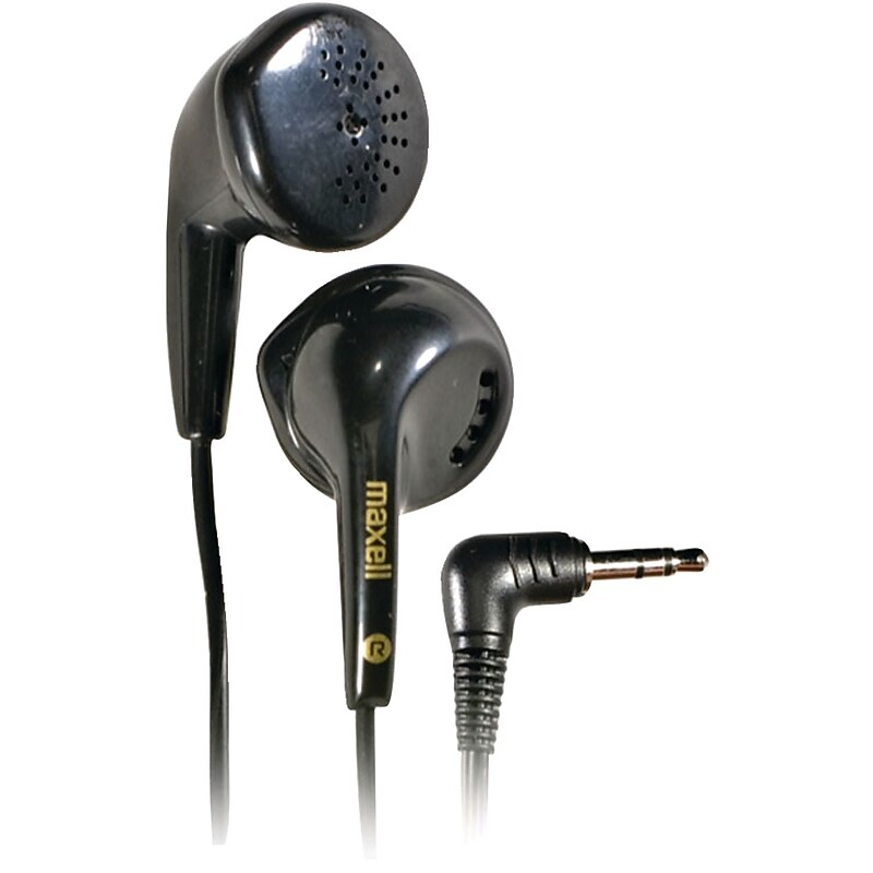 Maxell® Dynamic Earbuds; Black image 1