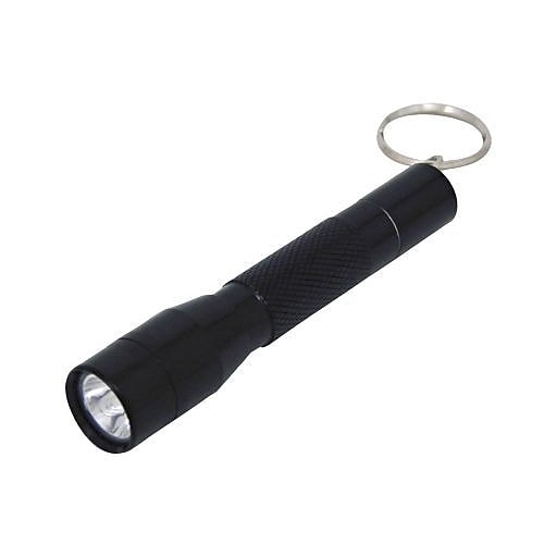 Batteries Portable LED Mini Flashlight Light Aluminum Keychain KeyRing Chain 