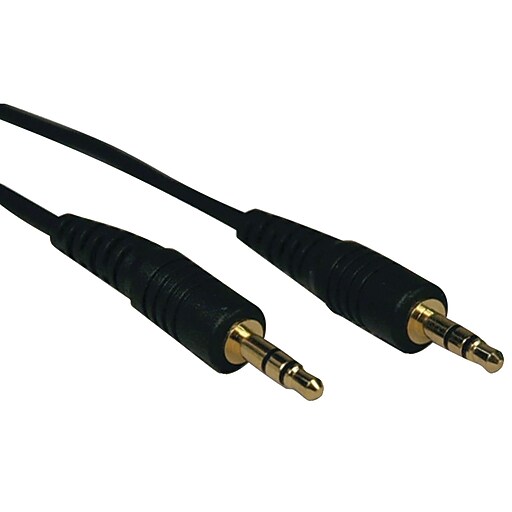 Tripp Lite 6' 3.5mm to 3.5mm Audio Speaker Cable, Male to Male, Black