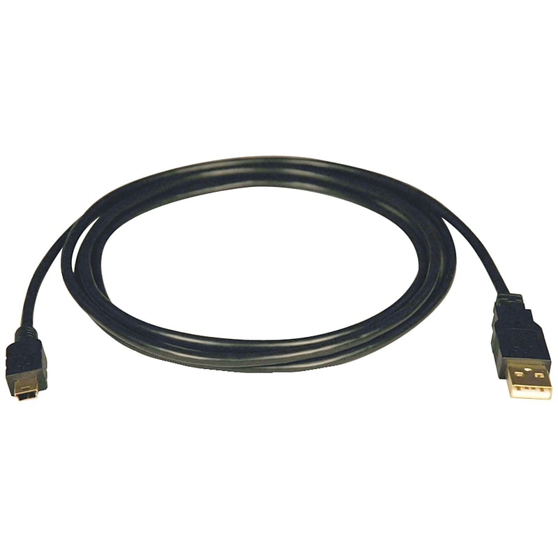 Tripp Lite U030 6' A-Male to Mini B-Male USB 2.0 Cable, Black image 1