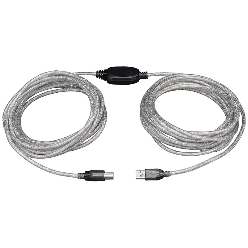 Tripp Lite 36' USB 2.0 Male to Male Repeater Cable, Silver image 1