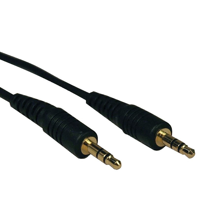 Tripp Lite P312 50' Mini Stereo Dubbing Cord, Black image 1
