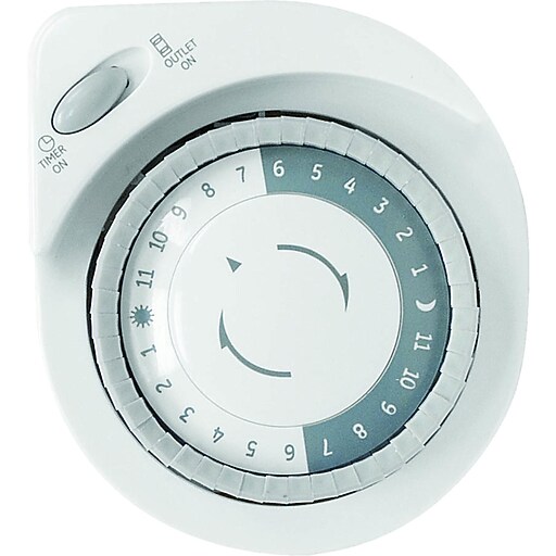 GE 24Hour PlugIn Big Button Mechanical Light Timer Staples